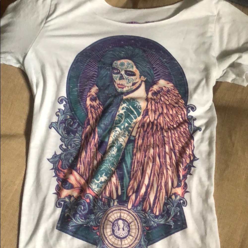 Affliction graphic shirt size medium